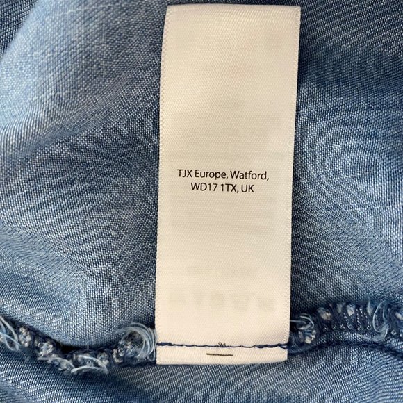 C&C California Chambray Maxi Skirt Medium M Button Front Pull-on Pockets Womens - Picture 7 of 7